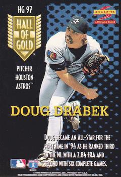 1995 Score - Hall of Gold #HG97 Doug Drabek Back