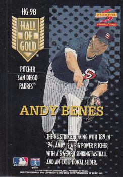 1995 Score - Hall of Gold #HG98 Andy Benes Back