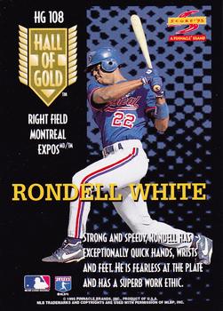 1995 Score - Hall of Gold #HG108 Rondell White Back