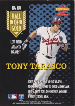 1995 Score - Hall of Gold #HG110 Tony Tarasco Back