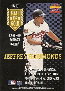 1995 Score - Hall of Gold #HG101 Jeffrey Hammonds Back