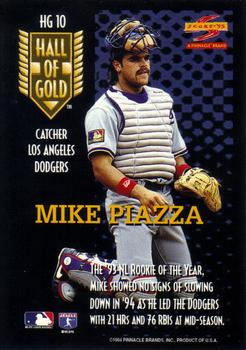 1995 Score - Hall of Gold #HG10 Mike Piazza Back