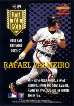 1995 Score - Hall of Gold #HG89 Rafael Palmeiro Back