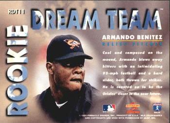 1995 Score - Rookie Dream Team #RDT11 Armando Benitez Back