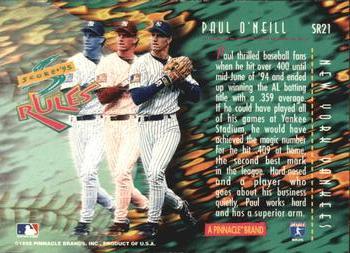 1995 Score - Score Rules #SR21 Paul O'Neill Back