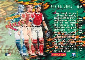 1995 Score - Score Rules #SR27 Javier Lopez Back