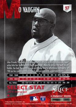 1995 Select #97 Mo Vaughn Back