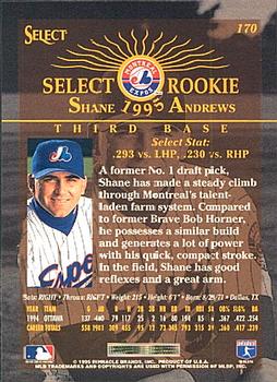 1995 Select #170 Shane Andrews Back