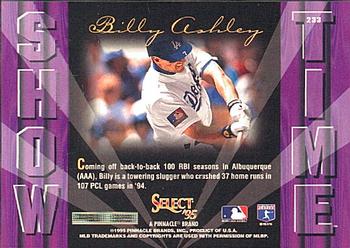 1995 Select #233 Billy Ashley Back