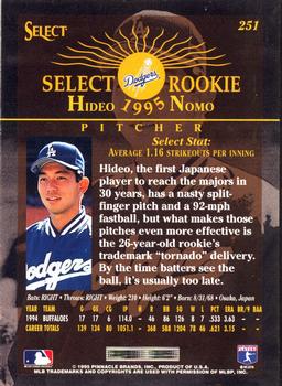 1995 Select #251 Hideo Nomo Back
