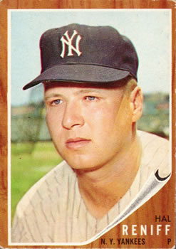 1962 Topps #159 Hal Reniff Front
