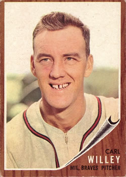 1962 Topps #174 Carl Willey Front