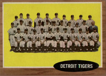 1962 Topps #24 Detroit Tigers Front