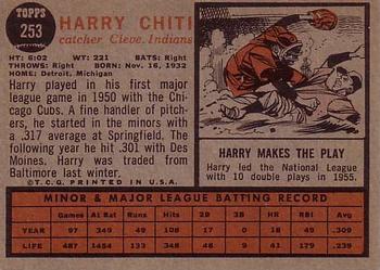 1962 Topps #253 Harry Chiti Back