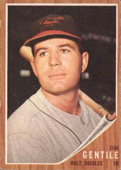 1962 Topps #290 Jim Gentile Front