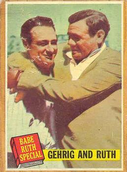 1962 Topps #140 Gehrig and Ruth Front