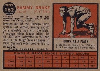 1962 Topps #162 Sammy Drake Back