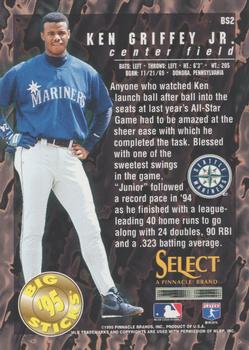 1995 Select - Big Sticks #BS2 Ken Griffey Jr. Back