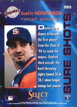1995 Select - Sure Shots #SS5 Dustin Hermanson Back