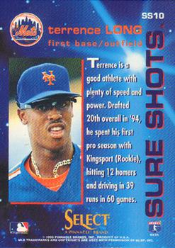 1995 Select - Sure Shots #SS10 Terrence Long Back