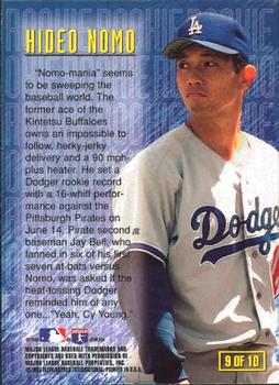 1995 SkyBox E-Motion - Rookies #9 Hideo Nomo Back
