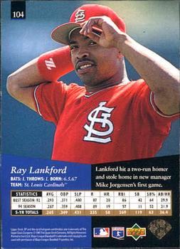 1995 SP #104 Ray Lankford Back