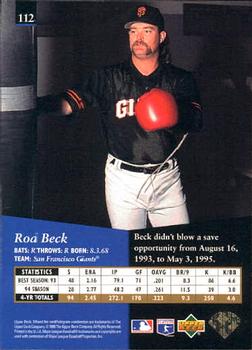 1995 SP #112 Rod Beck Back