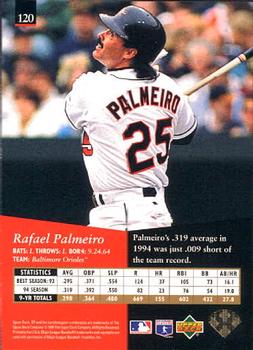 1995 SP #120 Rafael Palmeiro Back