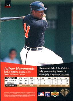 1995 SP #123 Jeffrey Hammonds Back