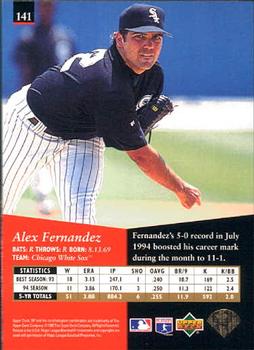 1995 SP #141 Alex Fernandez Back