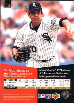 1995 SP #143 Wilson Alvarez Back