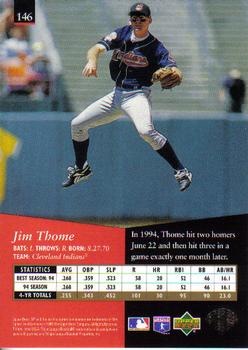 1995 SP #146 Jim Thome Back