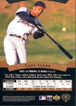 1995 SP #16 Tony Clark Back