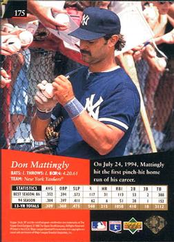 1995 SP #175 Don Mattingly Back
