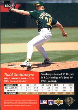 1995 SP #186 Todd Stottlemyre Back