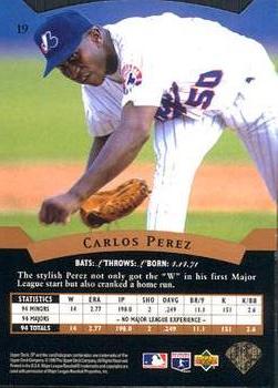 1995 SP #19 Carlos Perez Back