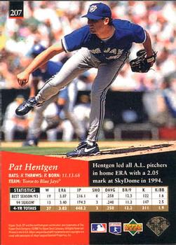 1995 SP #207 Pat Hentgen Back