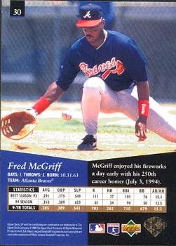 1995 SP #30 Fred McGriff Back