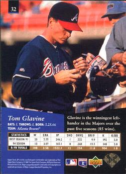 1995 SP #32 Tom Glavine Back