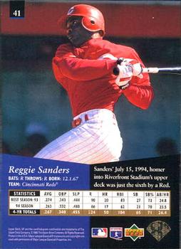 1995 SP #41 Reggie Sanders Back