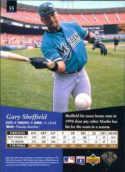 1995 SP #55 Gary Sheffield Back