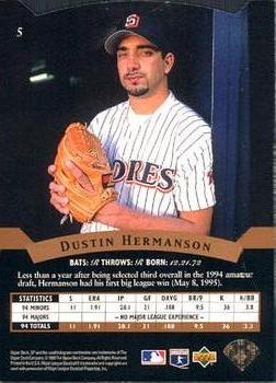 1995 SP #5 Dustin Hermanson Back