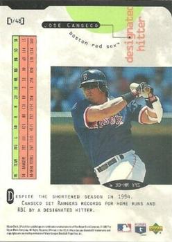 1995 SP - Special FX #1 Jose Canseco Back