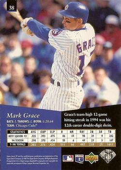 1995 SP - Superbafoil #38 Mark Grace Back