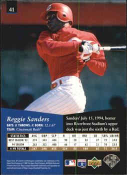 1995 SP - Superbafoil #41 Reggie Sanders Back