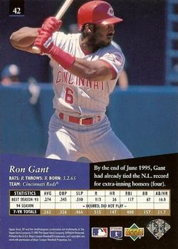 1995 SP - Superbafoil #42 Ron Gant Back