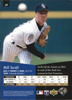 1995 SP - Superbafoil #49 Bill Swift Back