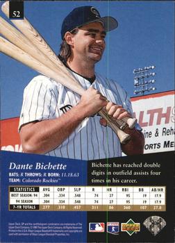 1995 SP - Superbafoil #52 Dante Bichette Back