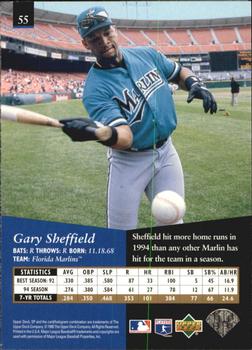 1995 SP - Superbafoil #55 Gary Sheffield Back
