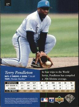 1995 SP - Superbafoil #57 Terry Pendleton Back
